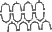 TEHAUX 12pcs U Shape Washer Drain Hose Holder Space Saving Clamp for Washing Machine Drain Hose Easy Tool Installation Versatile Use for Drum and Hooks