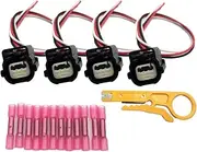 Aokus 4Pcs Reverse Backup Parking Sensor Connector (Parking Aid Sensor Harness) Compatible with Cadillac Buick Chevrolet Chevy GMC Replace 25961321