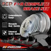 BCP Full Set Front Brake Rotors Pads + Rear Drums Shoes for Mitsubishi Triton MR (for: Mitsubishi)