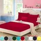 Fully Fitted Sheet Mattress Protector Fitted Sheet Double Queen King Super King