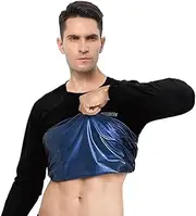 REEDBEEK Men's Sauna Suit Shirt/Vest Waist Trainer Heat Trapping Sweat, Compression Heat Slimming Shapewear