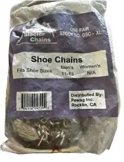 Glacier Chains Stock #GSC-XL Shoe Chains Men's Sz 11-13 Women's N/A New