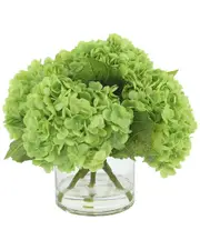 Creative Displays Real Touch Hydrangea Floral Arrangement in Glass Vase