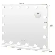 Wall-Mounted Vanity Mirror with 18 LED Bulbs & 3 Light Modes, 3X Magnifier