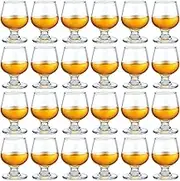 Qunclay 24 Pcs Shot Glasses Cute Cognac Snifter Small Brandy Snifter for Tasting Brandy Drinking Port Glasses for Whiskey Wine Beer (3.5oz)