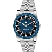 CRESTELLO Stainless Steel Chain Analog Wrist Watch for Men (Blue/Black/Silver)
