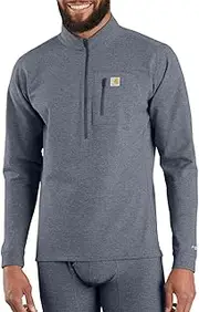 [Carhartt] Men's Base Force Tech Quarter-Zip Thermal Base Layer Long Sleeve Shirt