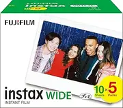 instax Wide Instant Film 50 Shot Pack, White Border, Suitable for All instax Wide Cameras and Printers