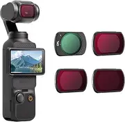 Magnetic Effect Filter Set CPL ND16 ND64 ND256 4 Pack Kit Compatible with DJI OSMO Pocket 3