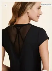 NWT Alala Blade Tee In Black Color Size Small Mesh V Back Neck