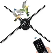 3D Hologram Projector Fan, 45CM 3D Holographic Advertising Display, WiFi Control Projector Fan, 510 LED Beads 1600 * 510 Resolution Video Library for Exhibitions, Shopping Malls, Cinema