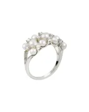 Imperial Pearl 14K 0.24 ct. tw. Diamond & 3-4.5mm Akoya Pearl Ring