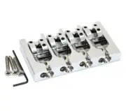 Hipshot Chrome/Brass 4-string A Series Bass Bridge .750" String Spacing 5A400C