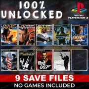 James Bond 007 Agent Under Fire PSX PS1 PS2 Memory Card 100% Complete Beaten