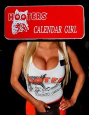 Hooters Uniform Calendar Girl Name Tag Pin Dress Up Role Play Costume Accessory