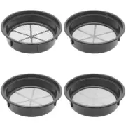 Gold Mining Pan Classifier Set of 4 Black Pans 1/4", 1/20", 1/30", 1/50" Holes
