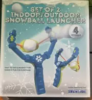 Snowtime Anytime SET OF 2 Indoor/Outdoorsnowball launcher NEW-OPEN BOX