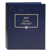 Whitman Classic Coin Album 9109 Half Cents 1793-1857 Book