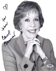CAROL BURNETT HAND SIGNED 8x10 PHOTO AWESOME POSE TO JOHN PSA