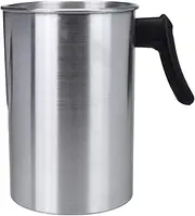 Yarlung 4 Pounds Candle Making Pouring Pot, Aluminum Construction Candle Making Pitcher Dripless Pouring Spout Wax Melting Pot with Heat-Resisting Handle