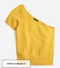NWT J.Crew One-Shoulder Stretch Sweater - Sz XS - Bronzed Ochre