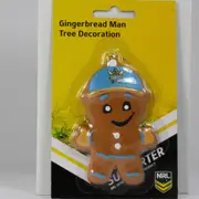 Gold Coast Titans NRL Ceramic Gingerbread Man Christmas Decoration