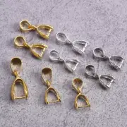 20PCS Gold/Silver Pinch Bails Connectors for DIY Pendant Jewelry Making Findings