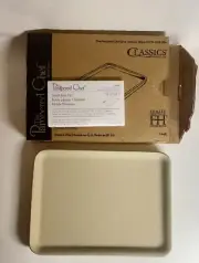 Pampered Chef Toaster Oven Stoneware Small Bar Baking Pan 1448 9.5"x7"