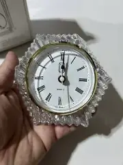 Vintage Paul Sebastian PS Quartz Fine Bavarian Crystal Desk Clock W. Germany.