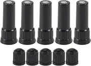 X AUTOHAUX 5 Set 27mm Tire Valve Extension with Dustproof Cap Universal Plastic 180 Degrees Tire Valve Stem Extension for Most Cars Truck