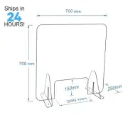 70x70cm Sneeze Guard / 4.5mm Acrylic Hygiene Screen Barrier / Protective-shield