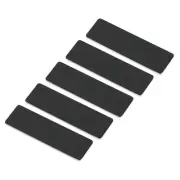 2.73 x 0.78inch Engraved Name Tags Kit,5Pcs Blank Badge with Pin,Black