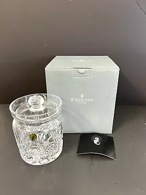 Waterford Crystal Glass Kelley Biscuit Barrel Lidded Jar in Original Box NEW
