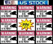 Stickers Decals For Home Windows Warning Security Cameras Monitoring System Lot