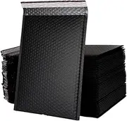 NUOBESTY 25pcs Bubble Pouch Storage Basket Envelope Thick Corrugated Mailer Boxes Toilet Bin Express Padded Mailers Shipping Bag with Safety for Packing Shockproof Bag Trash Bin Black