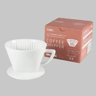 日本CAFEC 扇形陶瓷濾杯1-4杯-白色《WUZ屋子》扇形 陶瓷 濾杯 咖啡濾杯