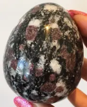 327g RARE LARGE RUBY SPINEL POLISHED CRYSTAL GEMSTONE EGG (6.7cm) 2.66”