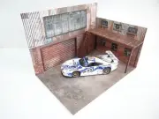 Old 'brick' and ''metal sheet'' garage 1/18 Diorama-display Scale model 1:18