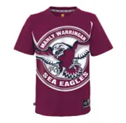 NRL Manly Sea Eagles Men's Graphic Supporter T-Shirt - Sizes S - M