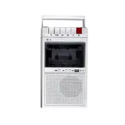 Retro Cassette Recorder and Player Supports Internal and External Recording and USB Transcription White
