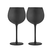 2pc Tempa Aurora 600ml Gin Glass Cocktail/Water Juice Drinking Cup Matte Black