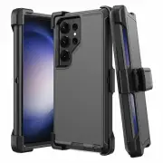 For Samsung Galaxy S24 S21 S22 S23+ Plus Ultra Black Shockproof Defender Case