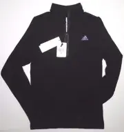 NWT Adidas Women's Long Sleeve Standard 19 Base Layer 1/4 Zip Top A10964 Black M
