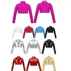 FEESHOW AU Kids Girls Stretchy Crop Tops Jazz Hip-Hop Dance Costume Yoga Workout