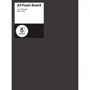 A3 Foam Board 5mm Black 5 Pack