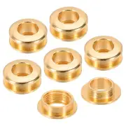 8mm(1/3 Inch) Brass Hole Eyelets, 6 Pcs Arc Surface Grommets, Light Gold