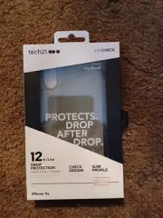 Tech 21 iPhone XR Phone Case Smokey Black Evocheck Flexshock 12 Ft Drop...