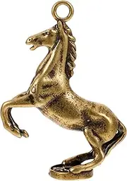 [CIMAXIC] Brass Horse Pendant Jewelry Charm for Diy Projects Keychain Office Decor