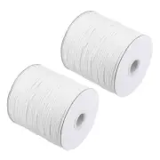 2pcs Beading Thread Bracelet Weave Craft Cord 1.5mm 158M/Roll, White