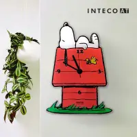在飛比找蝦皮購物優惠-韓國連線 Snoopy 紅屋造型靜音掛鐘 時鐘